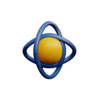 atom 3d tolkning ikon illustration png