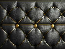 black luxury background with golden ornament. photo