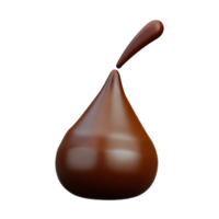 Chocolat éclaboussure 3d le rendu icône illustration png