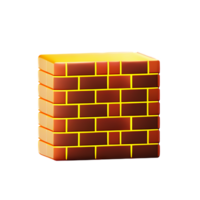 brick 3d rendering icon illustration png