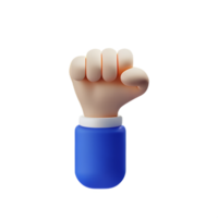 fist 3d rendering icon illustration png