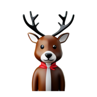 reindeer 3d rendering icon illustration png