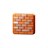 brick 3d rendering icon illustration png