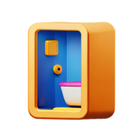 bathroom 3d rendering icon illustration png