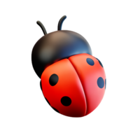 coccinelle 3d le rendu icône illustration png