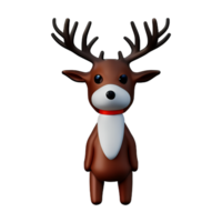 reindeer 3d rendering icon illustration png