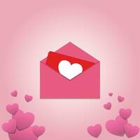 Love Letter flat vector illustration