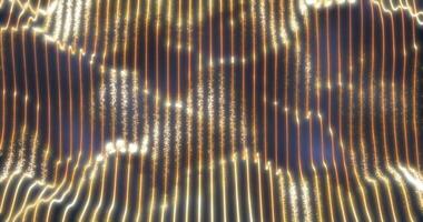 Yellow gold energy waves from particles glowing bright magical abstract background photo