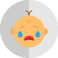 Baby crying Vector Icon Design