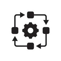 management process icon vector