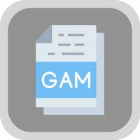 GAM File Format Vector Icon Design