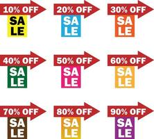 set of sale tags, label, stickers vector