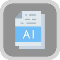 AI File Format Vector Icon Design