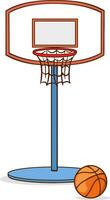 aro de baloncesto y pelota de baloncesto vector