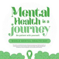 World Mental Health Day Social Media Post banner template vector