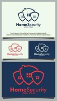 Home protection and security logo template vector