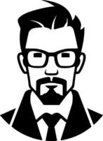 Teacher, Black and White Vector illustration