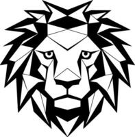 Lion, Black and White Vector illustration