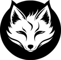 Fox - Black and White Isolated Icon - Vector illustration