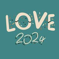English word love font design vector