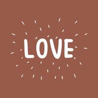 English word love font design vector