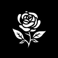 Rose, Black and White Vector illustration