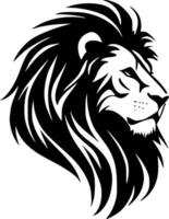 Lion, Black and White Vector illustration