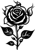 rosas, negro y blanco vector ilustración