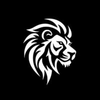 Lion, Black and White Vector illustration