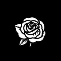 Rose, Black and White Vector illustration