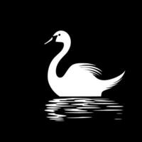 cisne - minimalista y plano logo - vector ilustración