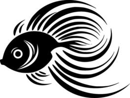 Fish, Black and White Vector illustration