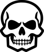 Skull - Black and White Isolated Icon - Vector illustration