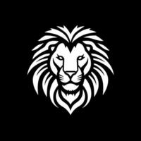 Lion, Black and White Vector illustration