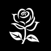 Flower - Black and White Isolated Icon - Vector illustration