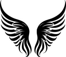 Angel Wings, Black and White Vector illustration