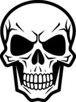 Skull - Black and White Isolated Icon - Vector illustration