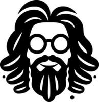 hippie, minimalista y sencillo silueta - vector ilustración