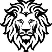 Lion, Black and White Vector illustration