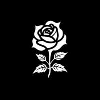 Rose, Black and White Vector illustration