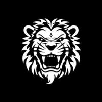 Lion - Black and White Isolated Icon - Vector illustration