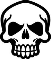 Skull, Black and White Vector illustration