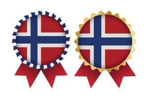 vector medalla conjunto diseños de Noruega modelo