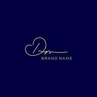 Dn Initial signature logo vector design