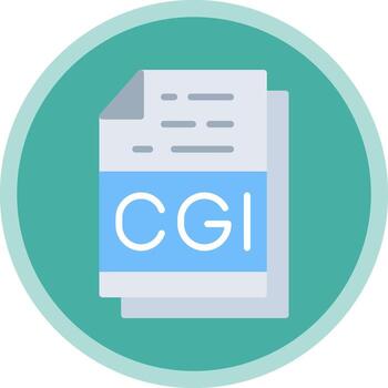 Cgi File Format Vector Icon Design