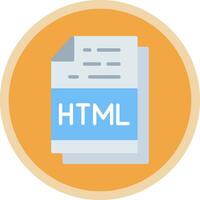 Html File Format Vector Icon Design
