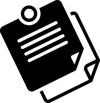 solid icon for notices vector