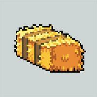 Pixel art illustration Hay. Pixelated Hay. Hay straw farm icon pixelated for the pixel art game and icon for website and video game. old school retro. vector