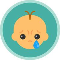 Crying Vector Icon Design