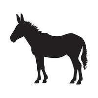 Donkey Silhouette Vector